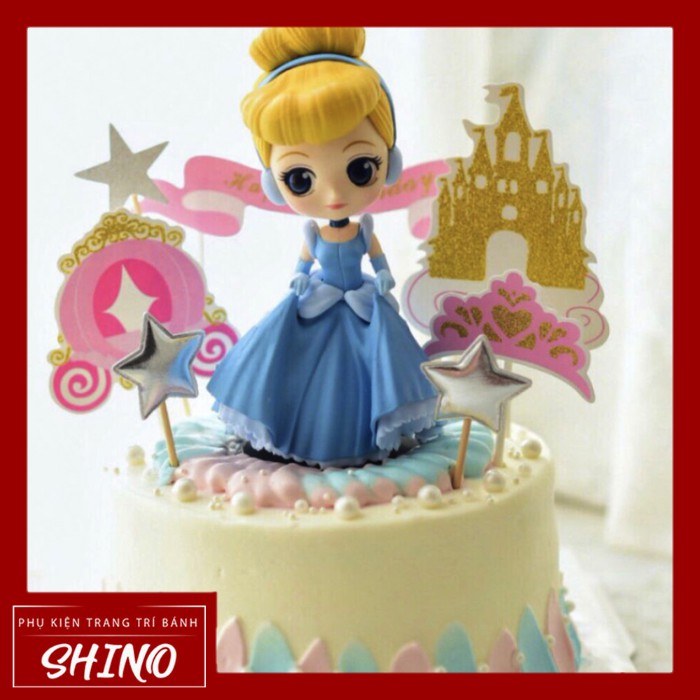 Đồ chơi búp bê công chúa Cinderella/ lọ lem trang trí bánh