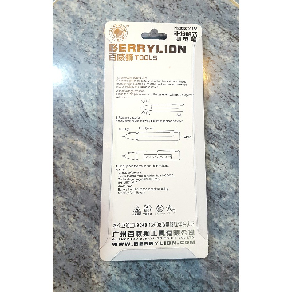 Bút thử điện thông minh không tiếp xúc kèm pin AAA