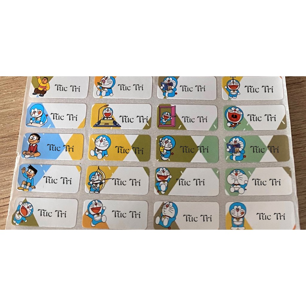 Nhãn tên Sticker tên riêng cá tính- Doraemon dễ thương (size nhỏ)