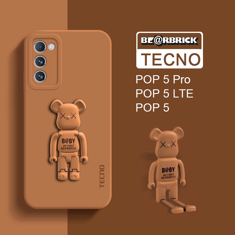 Ốp Điện Thoại Silicon Mềm Có Giá Đỡ Hình Gấu Dễ Thương Cho TECNO POP 5 LTE Pro