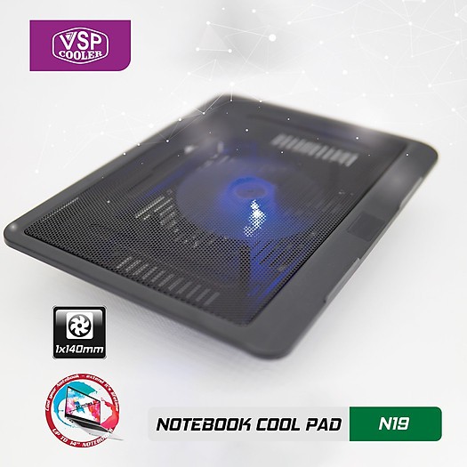 Tản Nhiệt Laptop VSP N19 1 Quạt LED Chính Hãng