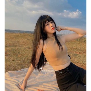ÁO CROPTOP THUN GÂN CỔ LỌ