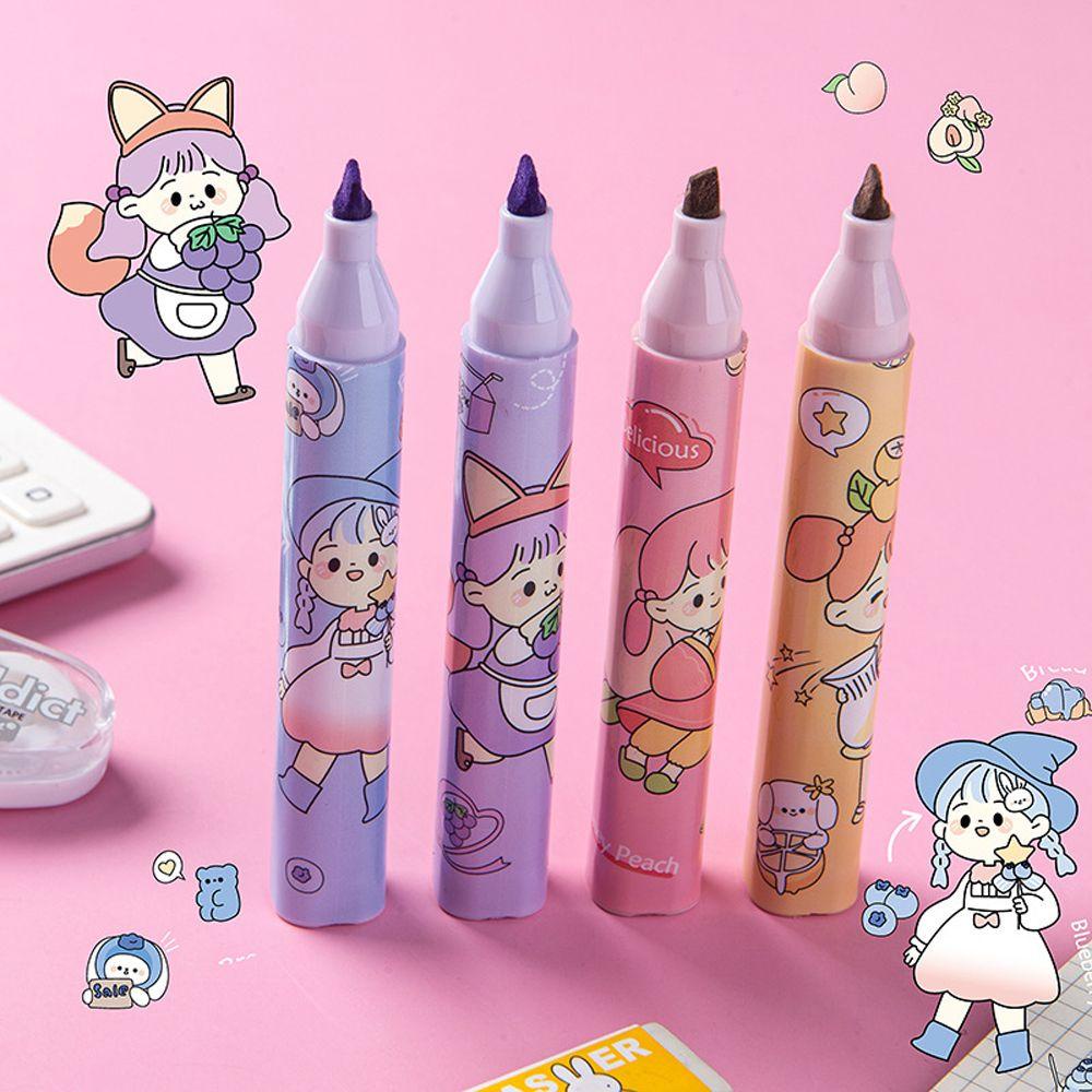 Bút Mực Dạ Quang Dùng Vẽ Tranh Màu Sắc Dễ Thương