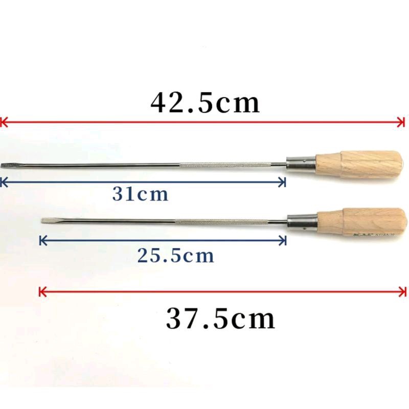 Tô vít cán gỗ dùng trong ngành may và sửa chữa máy công nghiệp Kingmu và Tingshu 5 ly; 6 ly dài 37.5cm và 42 cm