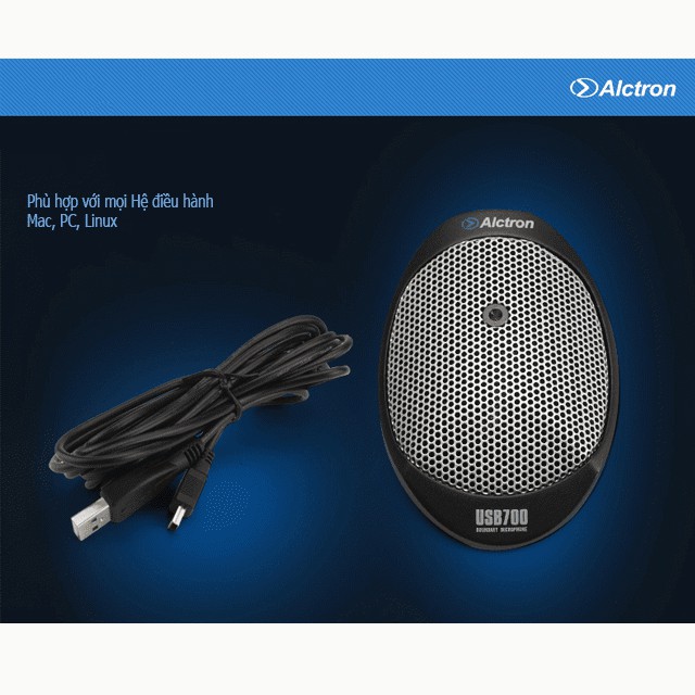 Micro thu âm và họp trực tuyến Alctron USB700