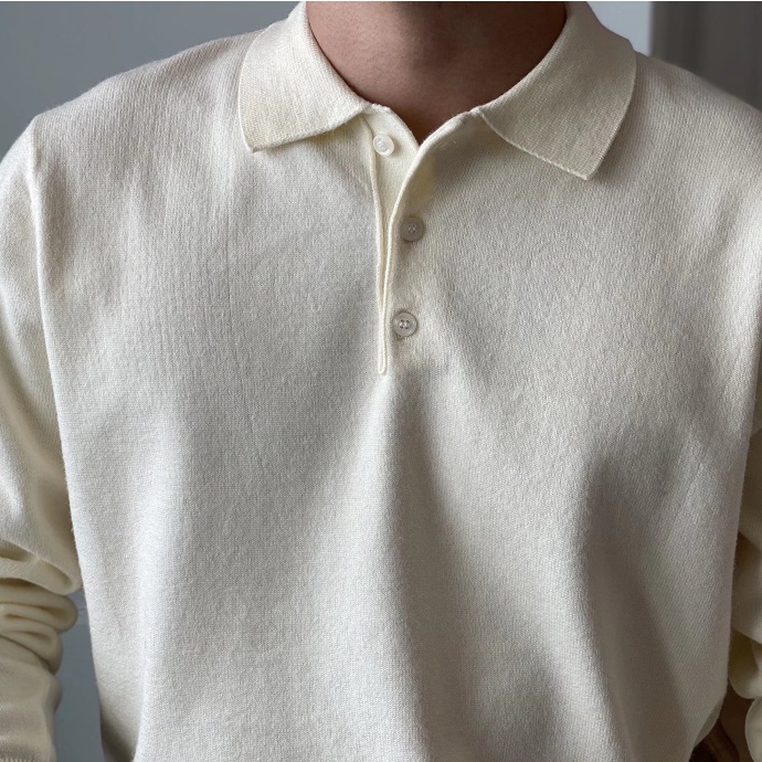 Áo dệt kim unisex dáng rộng thời trang hàn quốc dễ phối đồ phong cách kinh doanh Sipmle Fashion áo polo nam phong cách Hàn Quốc Sọc from rộng áo nam có cổ