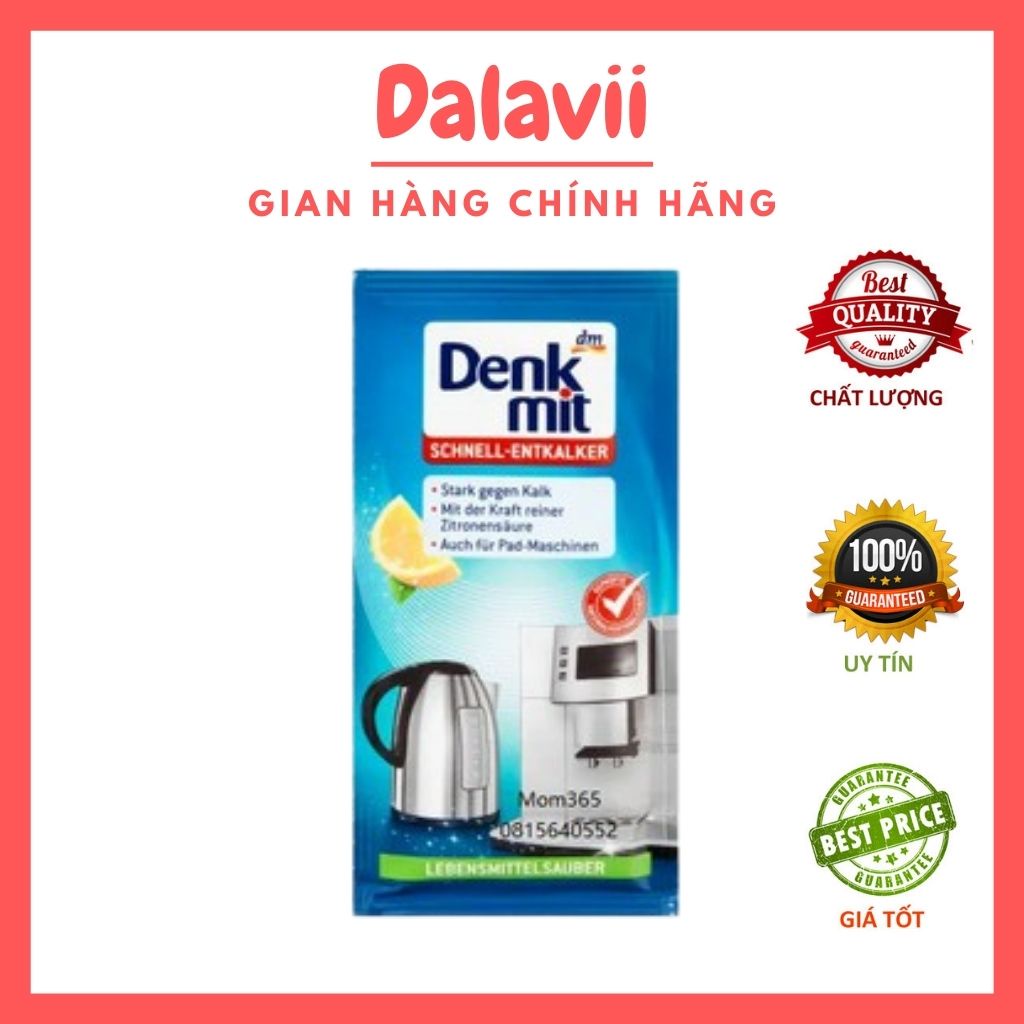 Bột tẩy cặn ấm siêu tốc, máy pha cà phê Denkmit nội địa Đức - Shop Dalavii