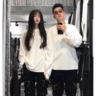 ÁO SWEATER BASIC WHITE TRẮNG TRƠN FORM RỘNG UNISEX