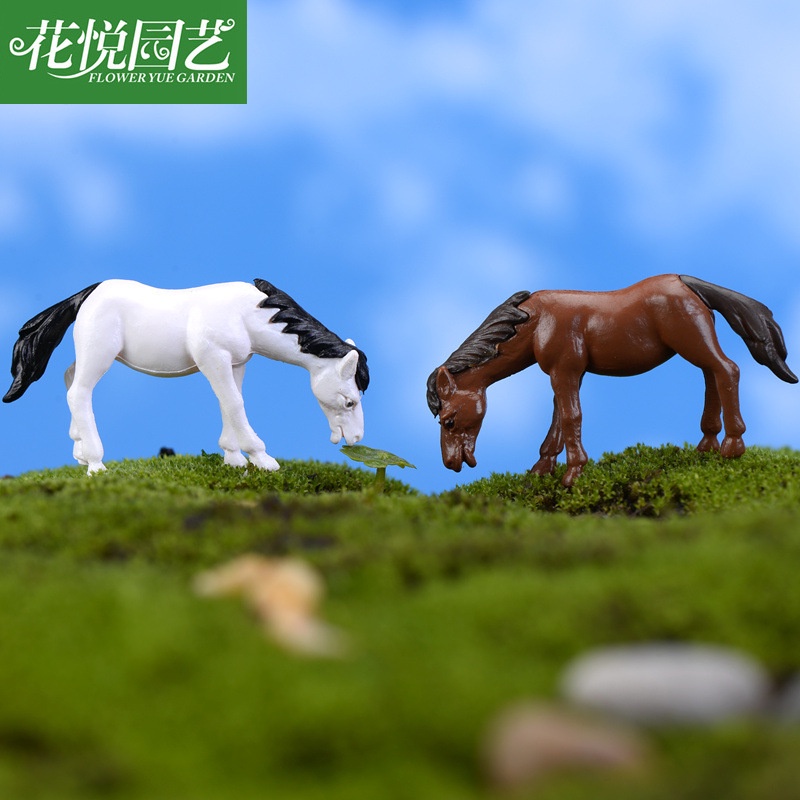 Phụ Kiện Tiểu Cảnh Chú Ngựa Trang Trí Terrarium, sen đá, xương rồng, cây cảnh, làm mô hình, đồ handmade
