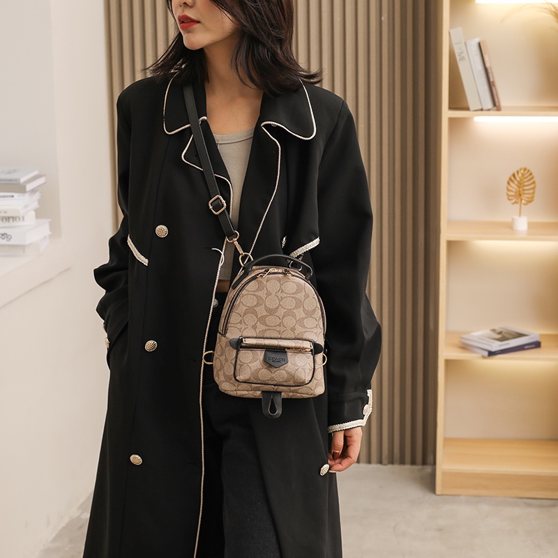 Coach_Ba lô Túi xách nữ nhỏ Túi xách da PU sang trọng Túi đeo vai nữ Túi đeo chéo lớn