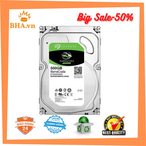 Ổ cứng HHD Seagate 500GB - Bảo hành 24 tháng - Lỗi 1 đổi 1