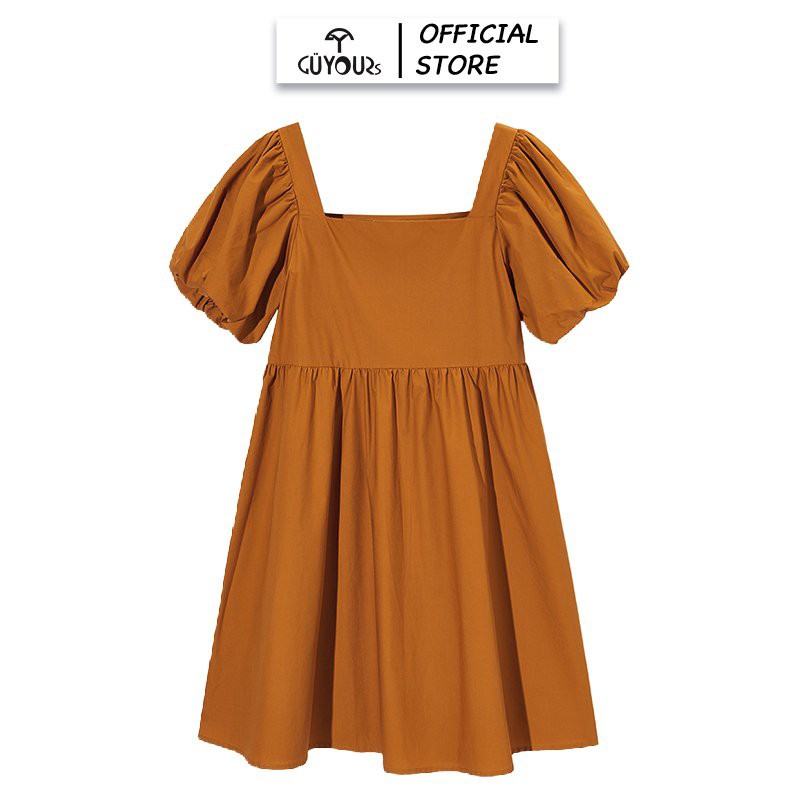 Đầm Babydoll Ulzzang GUYOURs váy cổ vuông trẻ trung đủ size GUV111 | BigBuy360 - bigbuy360.vn