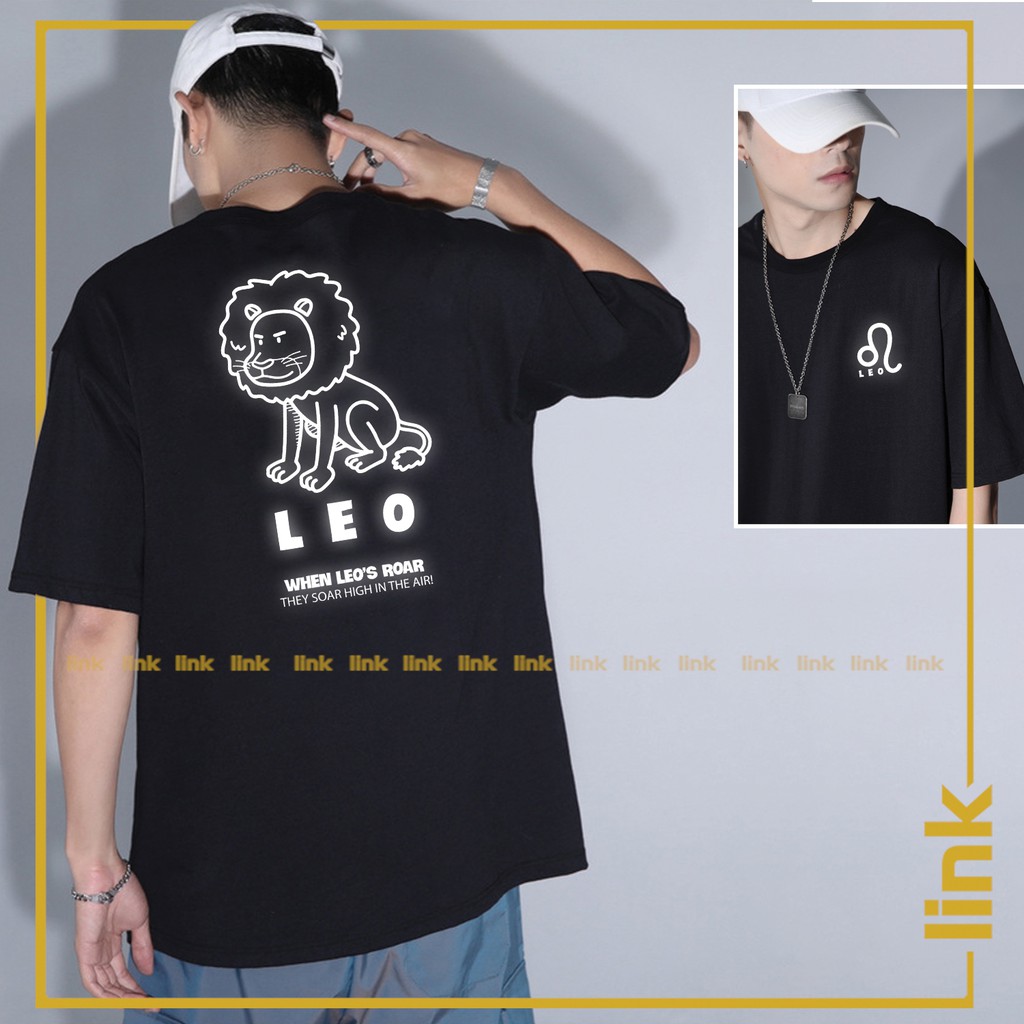 Áo phản quang bạc Sư Tử - Cung Hoàng Đạo  tay lỡ unisex