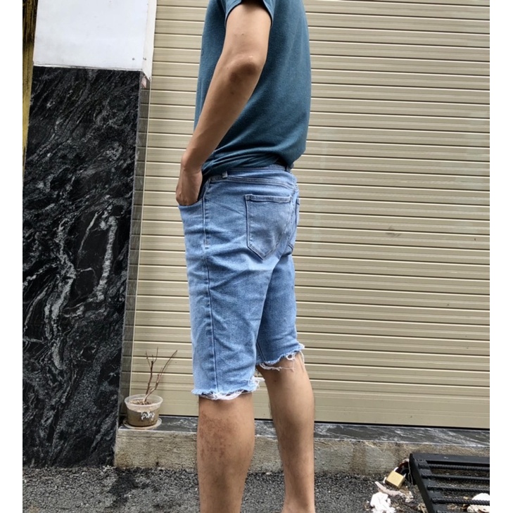 Quần Ngố Jeans Unisex OLD NAVY Tua Rua - 3060