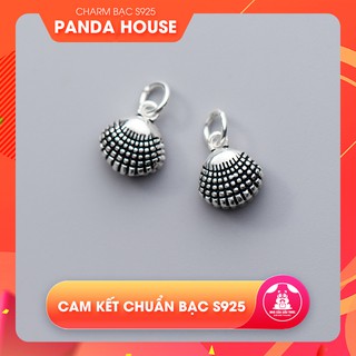 Charm bạc s925 hình con sò huyết (charm treo) size 6x10x12mm - Panda House