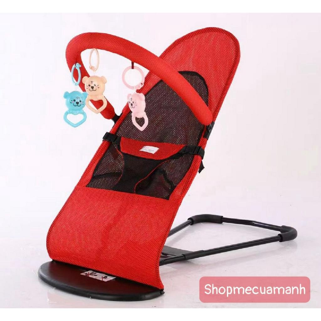GHẾ RUNG NHÚN CAO CẤP LƯỚI THOÁNG KHÍ CHO BÉ NẰM CHƠI
