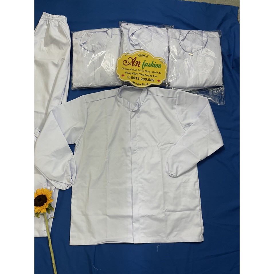 Quần áo thủy sản dùng trong ngành chế biến thủy sản vải siêu mềm hàng đẹp - mềm mịn.