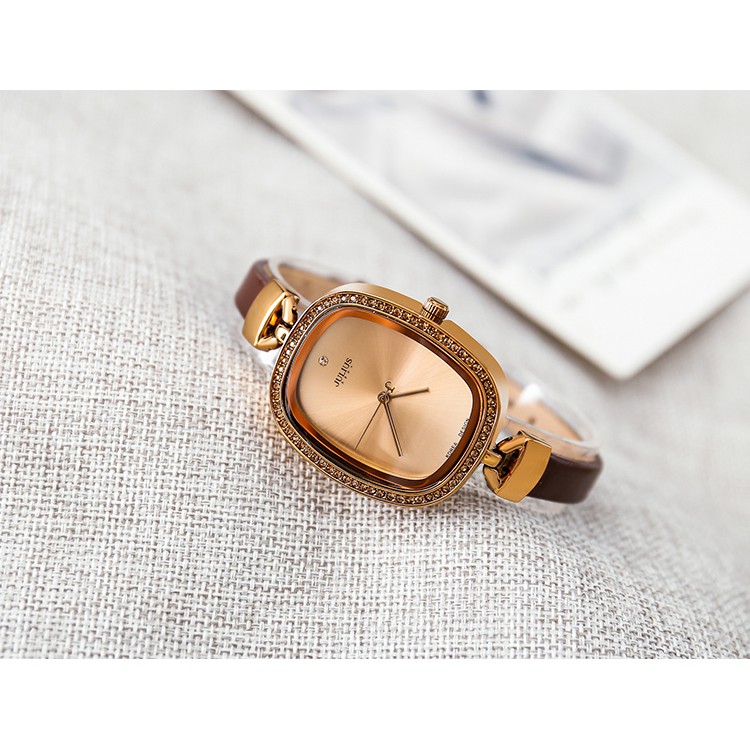 Đồng hồ nữ Julius JA-298 dây da nâu | Julius Official | BigBuy360 - bigbuy360.vn