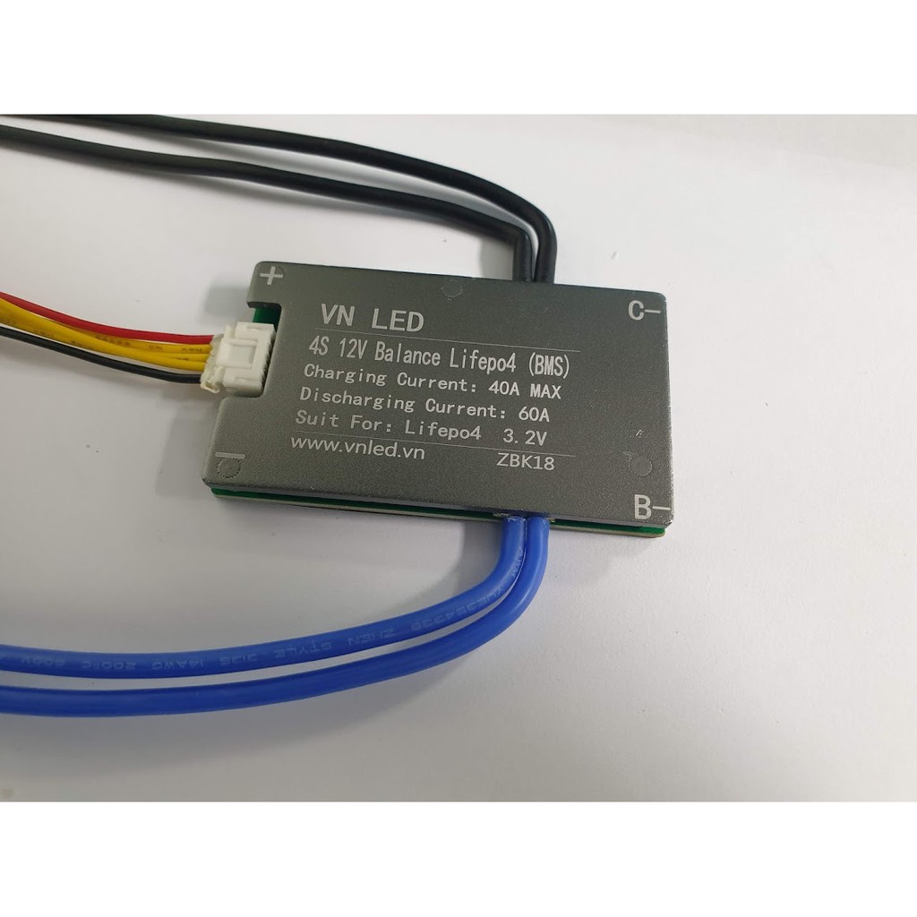 Mạch bảo vệ và cân bằng BMS cell Lithium Li-ion, Lifepo4 4S - 12V -10A-20A-40A -50A-60A, dùng cho thiết bị dùng pin 12v