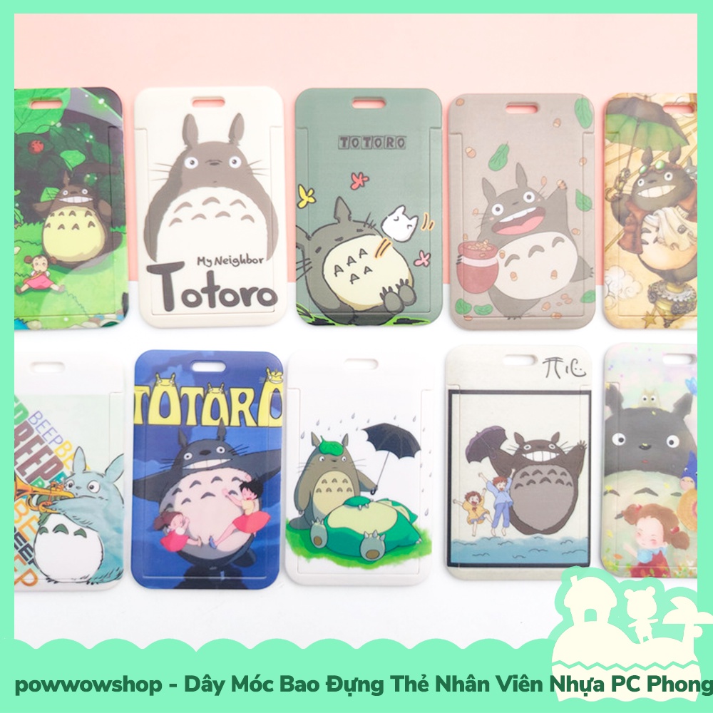 [Sẵn VN - Hỏa Tốc] Dây Móc Bao Đựng Thẻ Nhân Viên Nhựa PC Mẫu Nhân Vật Hoạt Hình Anime Manga Totoro