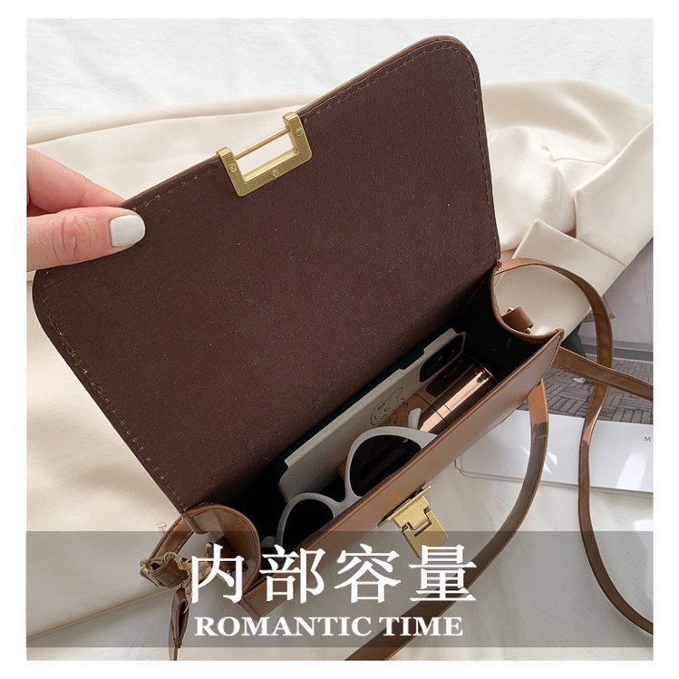 Túi đeo vai hình vuông cỡ nhỏ thiết kế đơn giản phong cách retro mới 2021