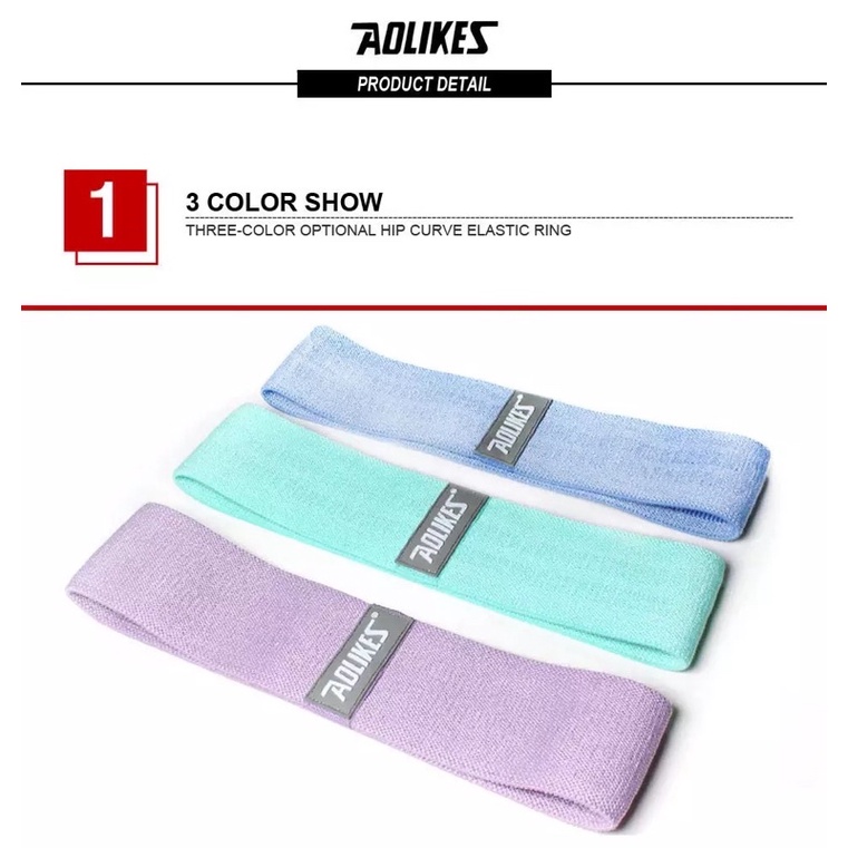 Dây Mini Band Đàn Hồi Kháng Lực Tập Mông Chân Đùi Aolikes Siêu Bền Chính Hãng