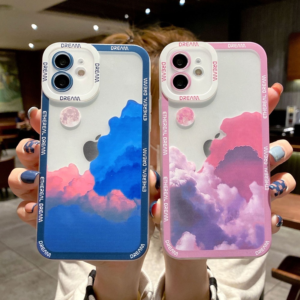 Ốp lưng iphone Cloudy Weather trong cạnh vuông các dòng 7plus/8/8plus/x/xr/xs/11/12/13/pro/max/plus/promax - Tomax Case