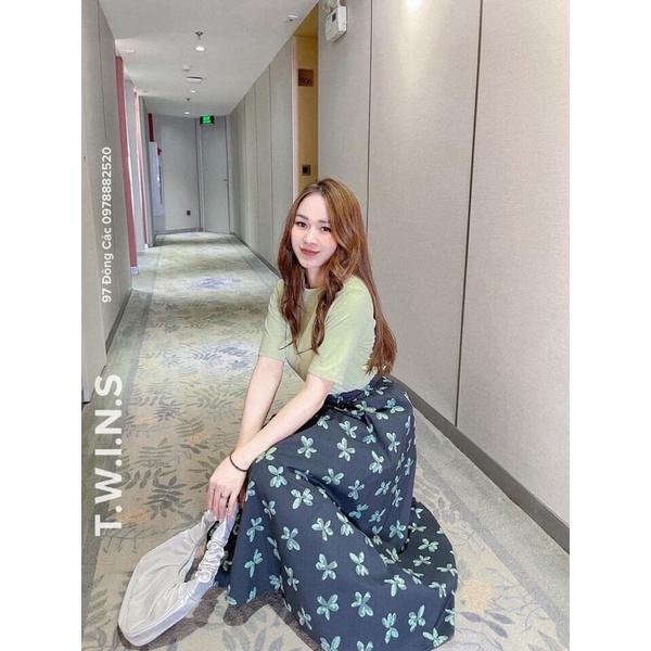 ⚡️BÁN SỈ⚡️Set đồ áo thun phối chậ váy hoa