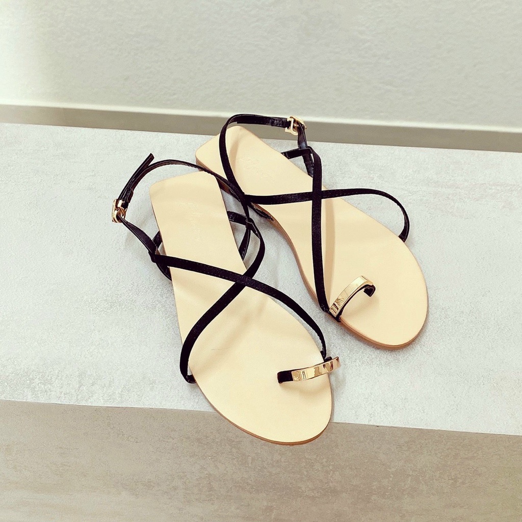Sandal Nữ- Giày Sandal Trệt Xỏ Ngón Quai Chéo Xinh Xắn Cho Mùa Du Lịch Hè Hàng VNXK