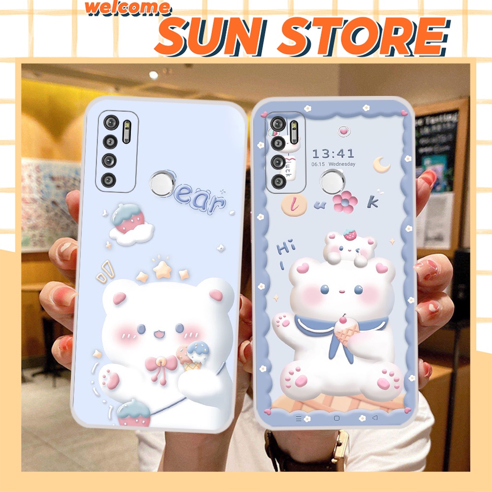 Ốp lưng Vsmart Live 4 hoạ tiết nền kẻ caro, gấu thời trang giá rẻ