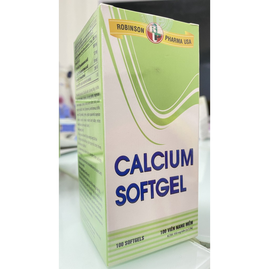 Viên Uống Calcium SoftGel,Canxi Vitamin D3 Giúp Xương Chắc Khỏe Còi Xương Chậm Mọc Răng