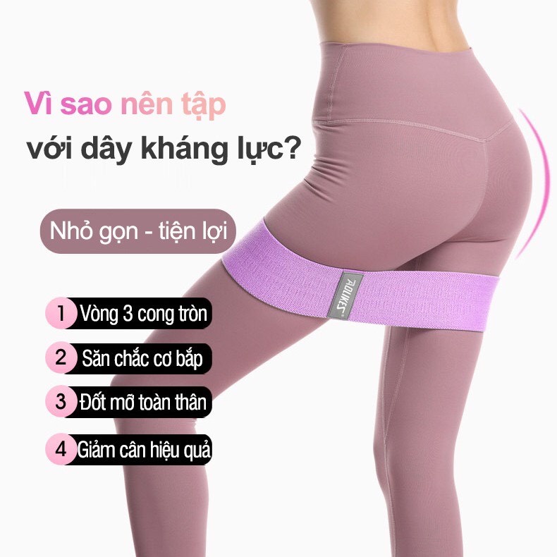 Dây Đàn Hồi Kháng Lực Miniband Tập Mông Chính Hãng Aolikes