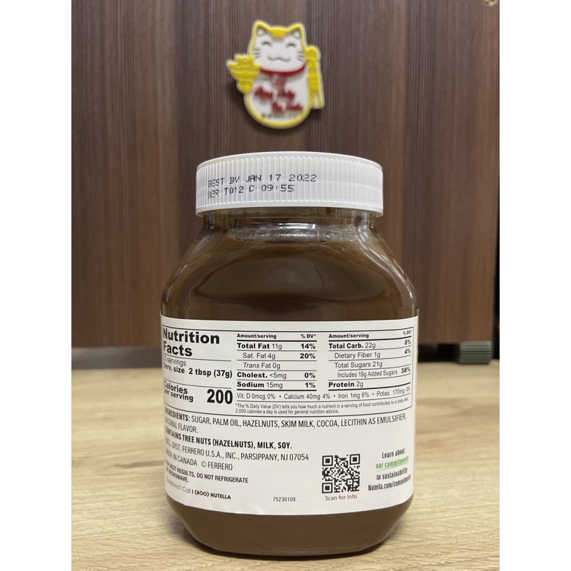 Socola nutella nhập khẩu mỹ 1 hộp 950g