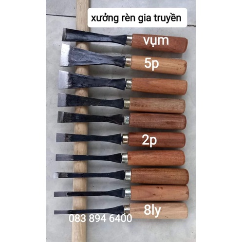 Bộ đục 10ch ,đục hàng ngang ,đục gỗ ,đục thợ mộc thép chuẩn sắc bén