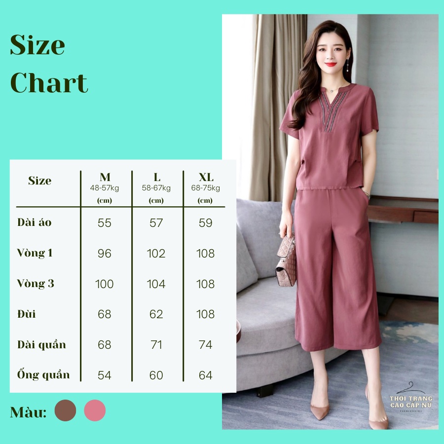 Đồ bộ nữ trung niên vải đũi cao cấp, bộ trung niên cho mẹ sang trọng quý phái trẻ trung có nhiều màu TN32 MT.Shop