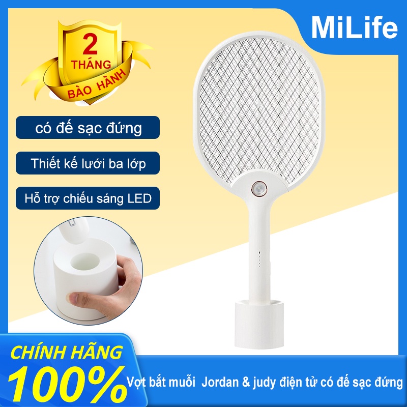 Vợt điện chống muỗi Jordan &amp; Judy 3000v 3 lớp sạc kết nối cổng USB