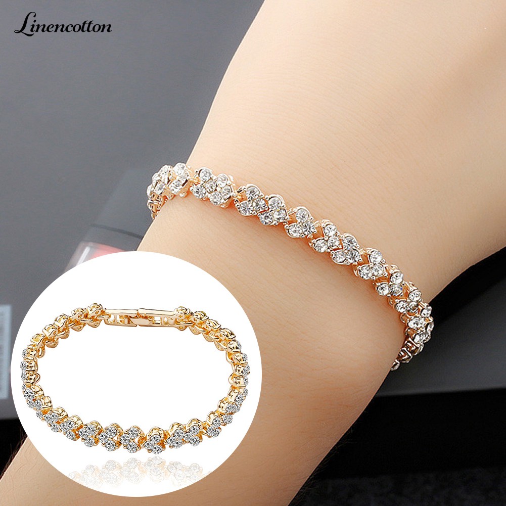 Full Cubic Zirconia Inlaid Bracelet