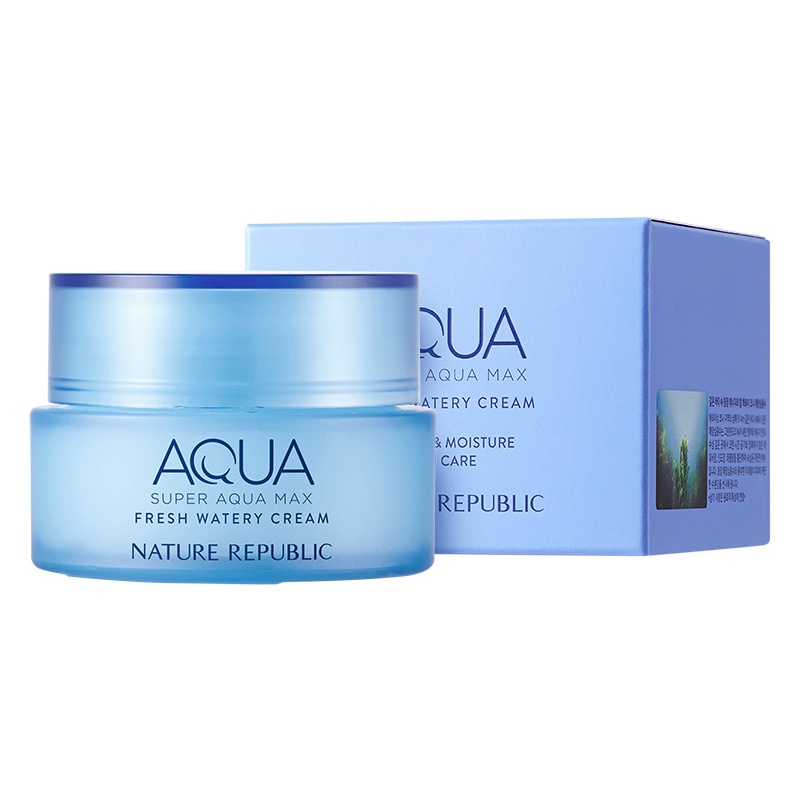 Kem Dưỡng Ẩm Tự Nhiên Nature Republic Super Aqua Max Watery Cream Tuỳ Chọn 3 Loại