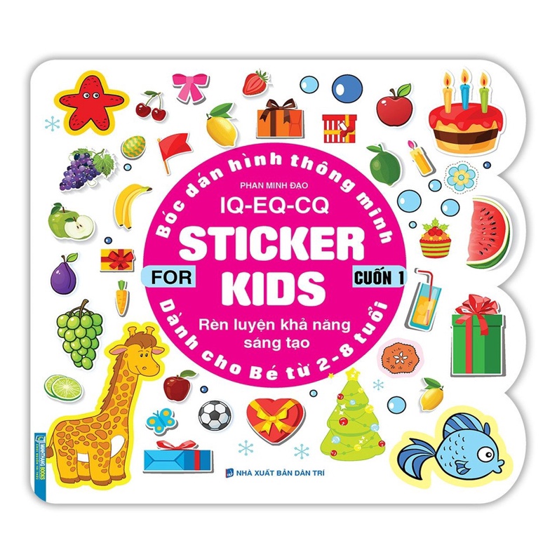 Sách - Combo 3 cuốn  Bóc dán hình thông minh IQ - EQ - CQ - Sticker for kids ( T1 + T2 + T3)