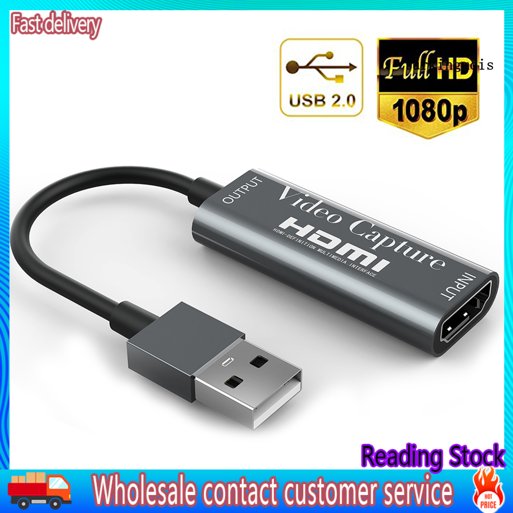 TSP_USB 2.0 to HDMI-compatible 1080P Video Capture Card Live Streaming Recorder Box Adapter