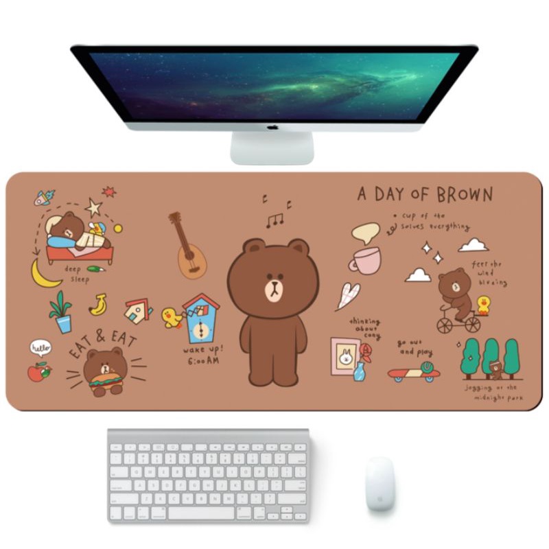 Lót chuột pad chuột cỡ lớn chủ đề Brown và Cony