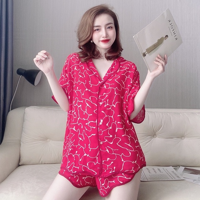 BIGSIZE Độ Mặc Nhà Pijama Đũi LỤA 50 <70KG | BigBuy360 - bigbuy360.vn