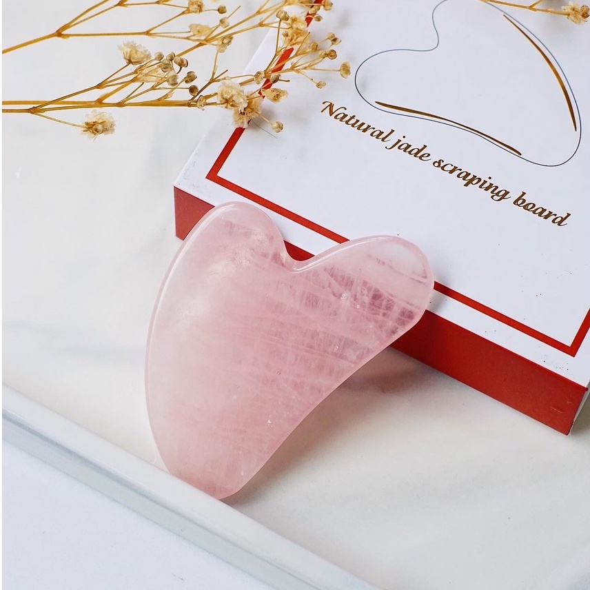 Đá Guasha massage mặt tự nhiên An Gem, đá lăn mặt nâng cơ săn chắc da