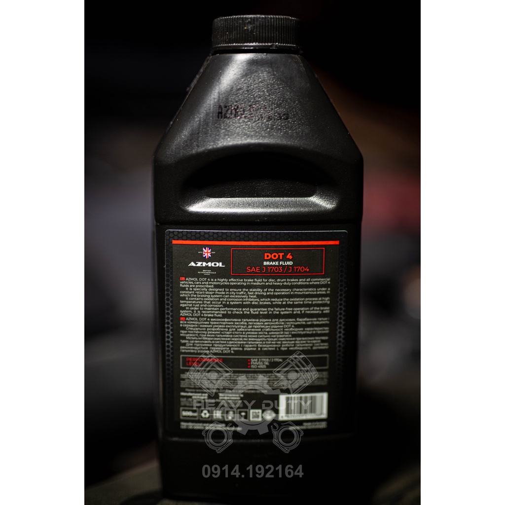 Dầu Thắng Dot 4 - Azmol Brake Fluid Dot 4 [500ML] [UK]