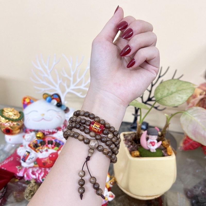 Vòng Trầm Hương 108 hạt mix theo Mệnh tặng kèm hộp gấm sang trọng 🥰