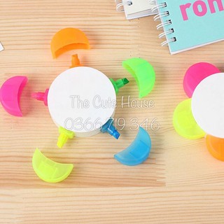 Bút dạ quang/bút highlight hình bông hoa 5 trong 1