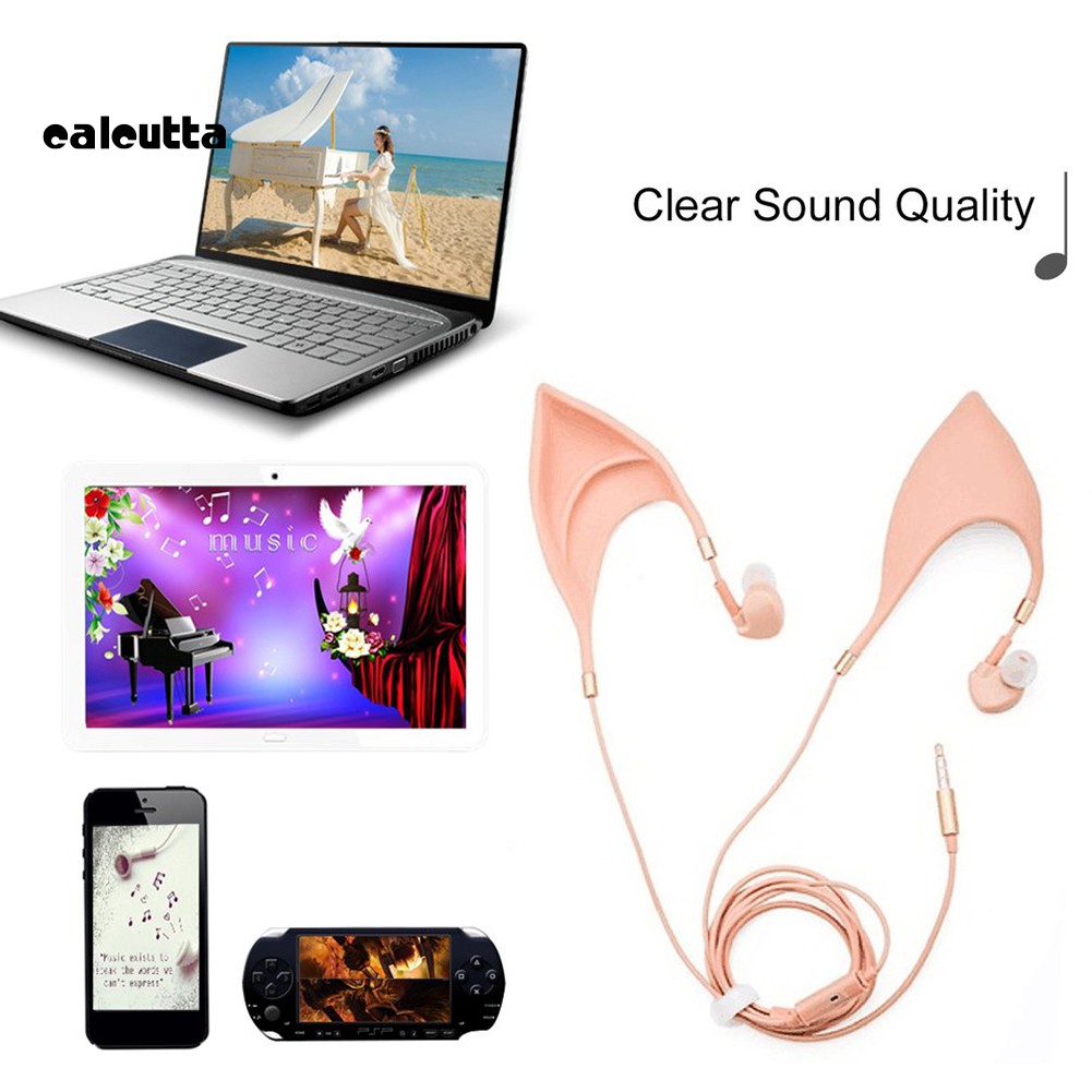 【Ready stock】3.5mm Cosplay Elf Ear Shape In-Ear Earphone Spirit Fairy Girl Headphone Gift