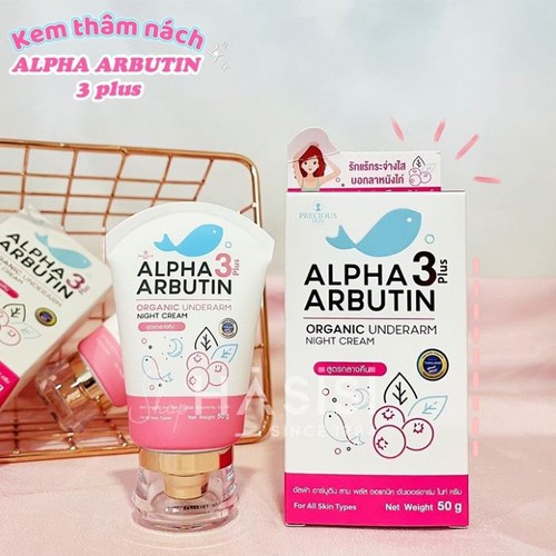 Kem Dưỡng Trắng Giảm Thâm Nách Precious Skin Alpha Arbutin Organic Underarm Whitening Cream 50g