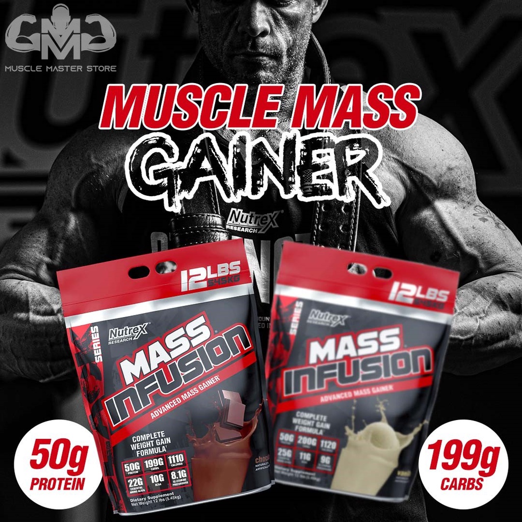 Sữa Tăng Cân Và Cơ Nạc Cao Cấp NUTREX MASS INFUSION 12LBS