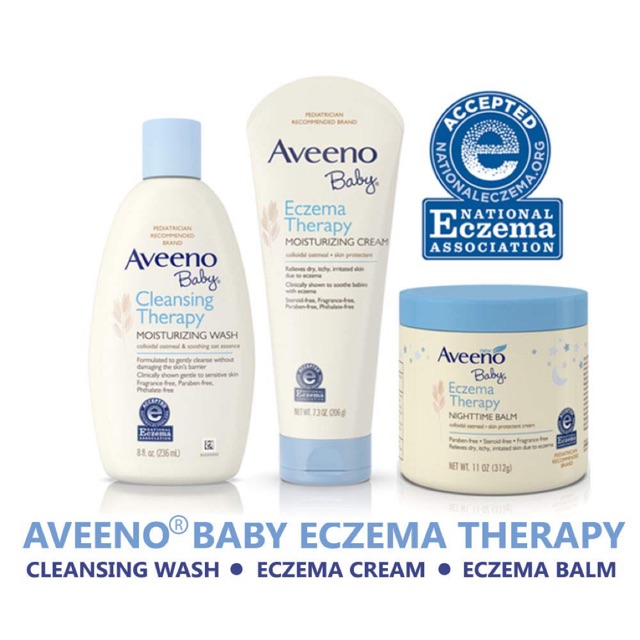 [Da chàm, dị ứng] Sữa tắm, dưỡng ẩm AVEENO ECZEMA